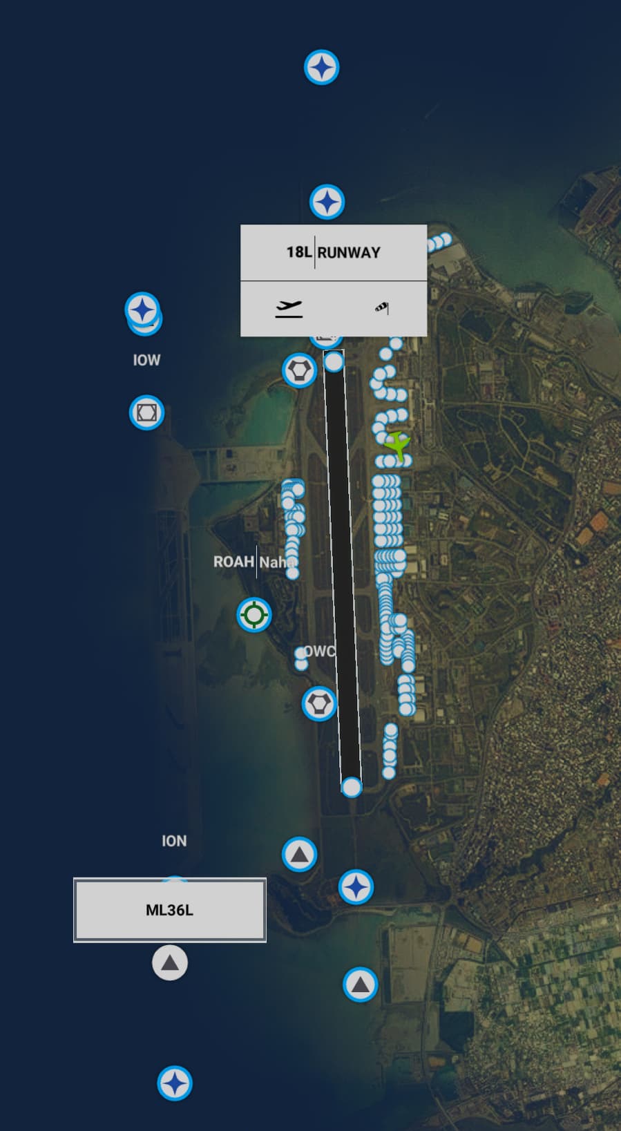 Repro - Missing RWY 36L-18R in Naha AIrport (ROAH) 1