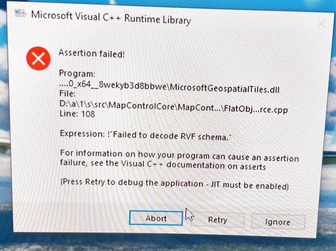 C++ Assertion Error - #1000 - Hardware & Peripherals - Microsoft Flight ...