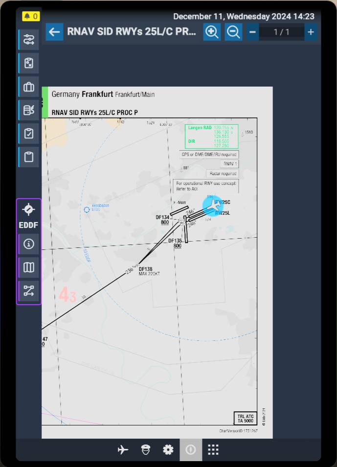 Horizontal EFB Orientation breaks Aircraft-location-marker in Charts ...
