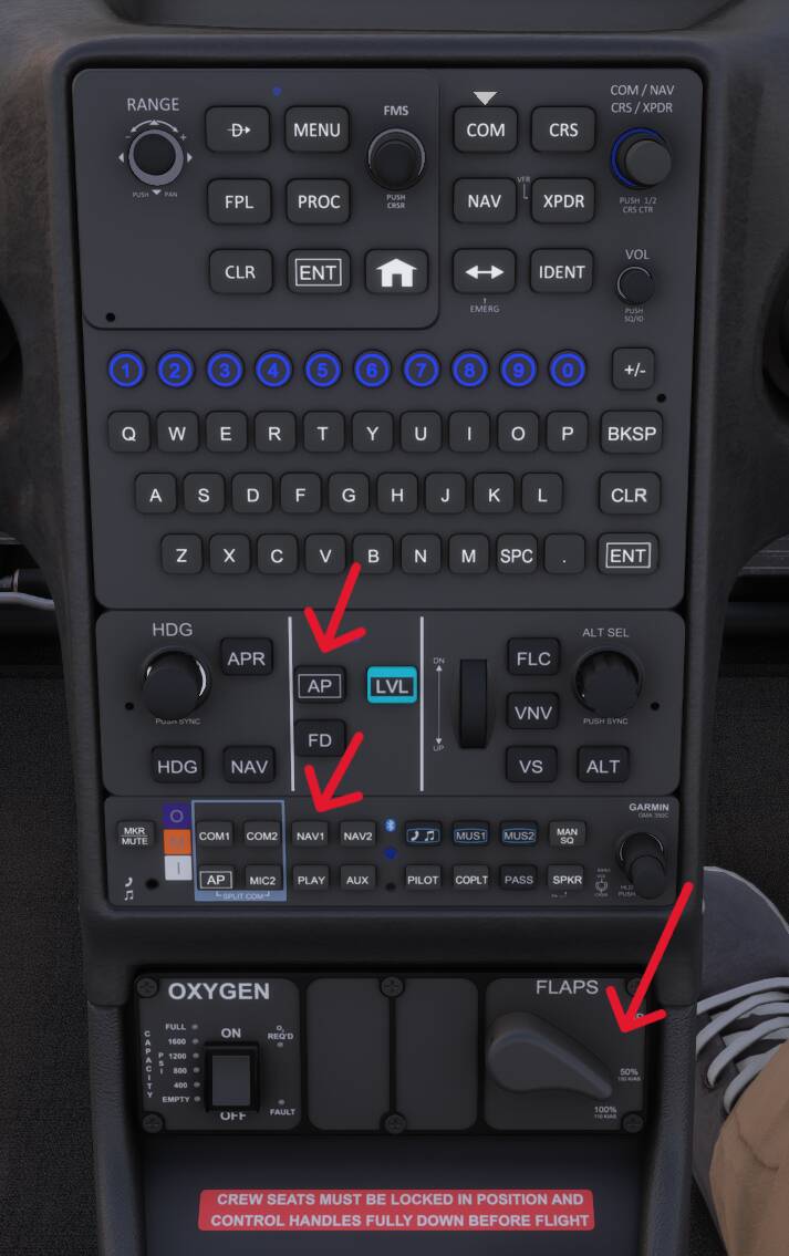 SR22 panel indication missing