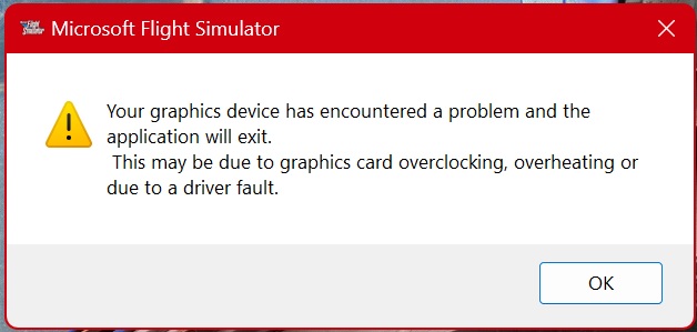 Again! - Crashes (CTDs) - Microsoft Flight Simulator Forums