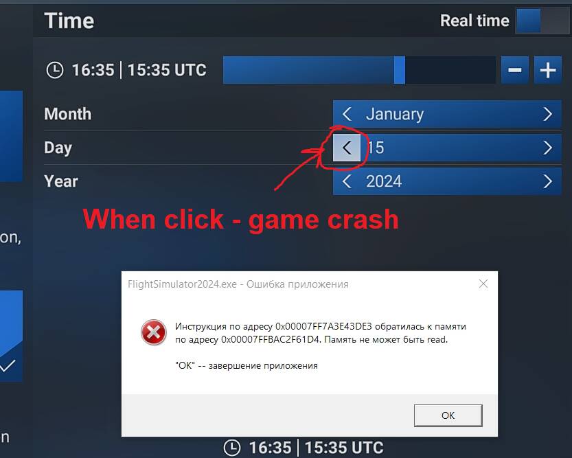 CTD during the date change - Crashes (CTDs) - Microsoft Flight ...