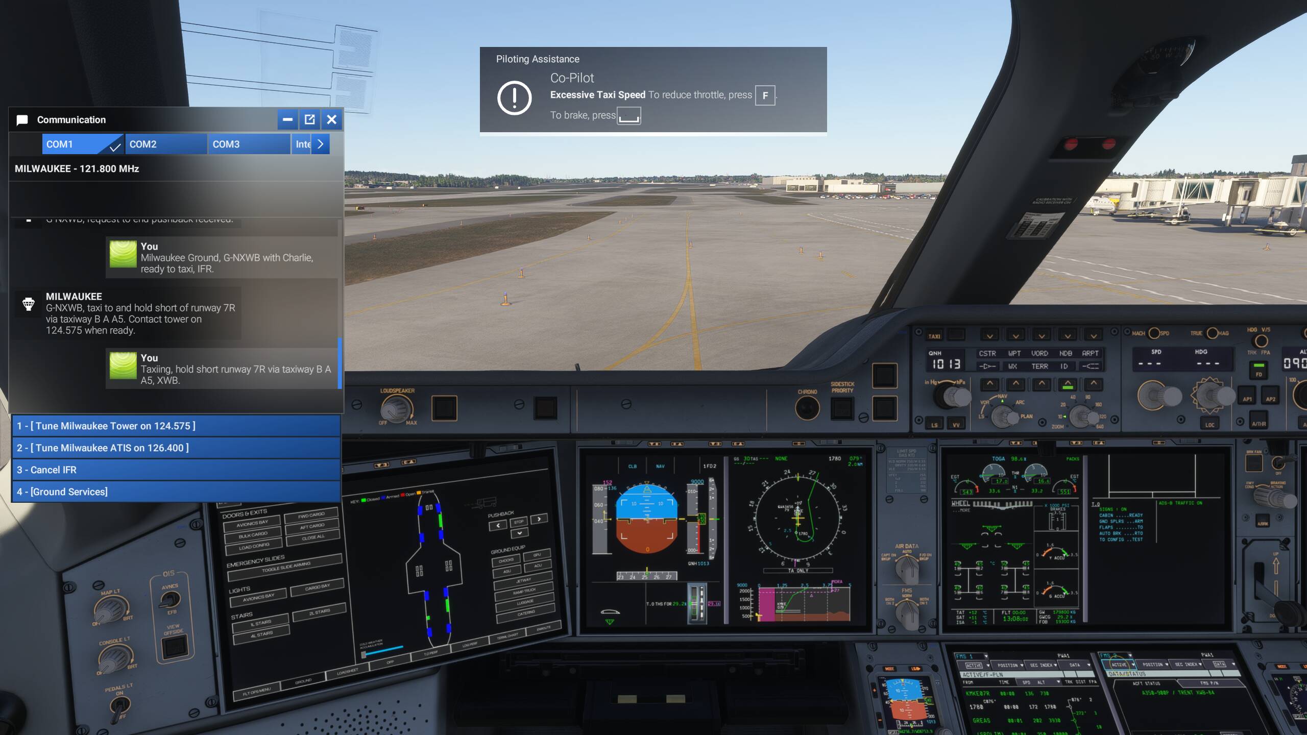 Taxi Ribbon and Flight Path only Visible in External View - User ...