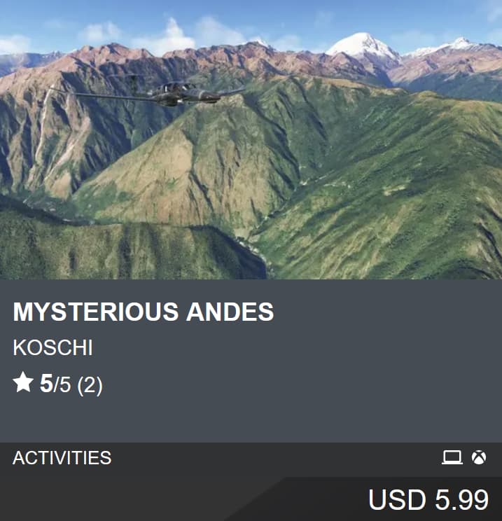 [RELEASE] Mysterious Andes (Payware) | koschi61 - 3rd Party Product ...
