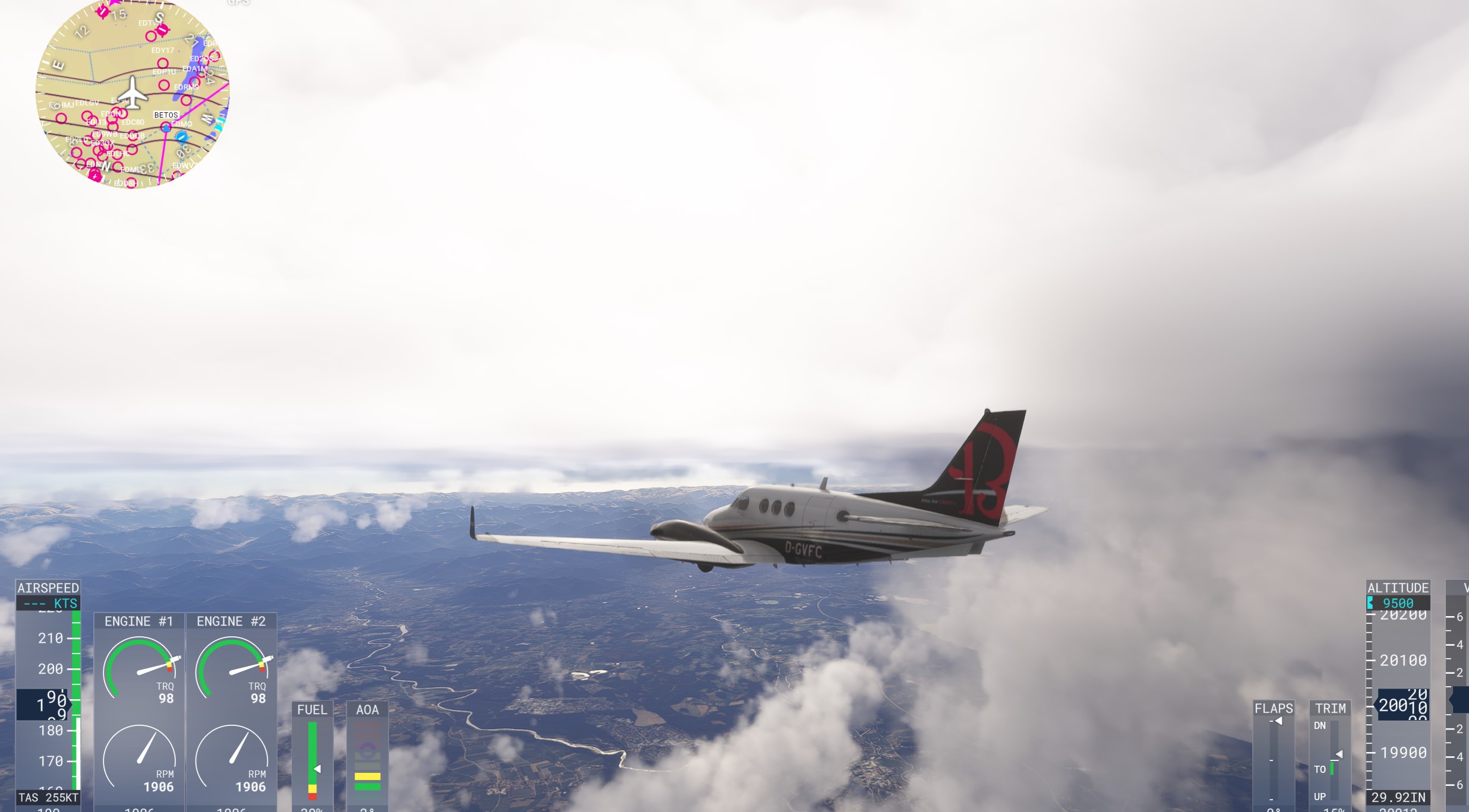 How to disable instruments in the external view - Aircraft