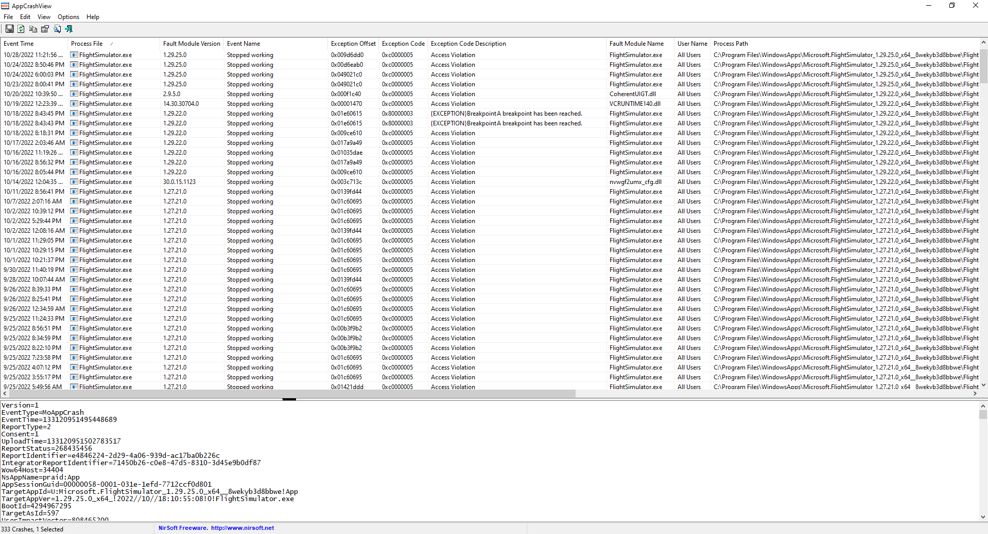 Appcrashview A useful & informative CTD History Viewer - Tools & Utilities ...
